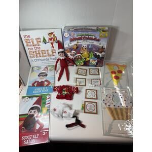 HUGE LOT OF ELF ON THE SHELF Advent Calendar, Scenes, BOOK, Props, Clothes, GIRL